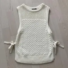 Kastane アイボリー ニットベスト Fサイズ