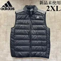 新品　アディダス　エッセンシャルズ ダウンベスト　ゴルフ　ブラック　2XL