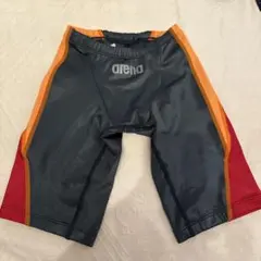 arena 競泳水着 NUXハーフスパッツ グレー オレンジ レッド - メルカリ