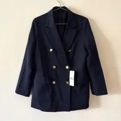 【新品未使用】GU ジーユー ダブルブレストブレザー Ｍサイズ ネイビー