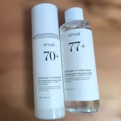 anua ハートリーフ70+ローション & 77+トナー　化粧水　乳液セット