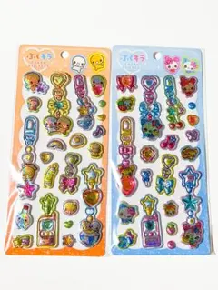 【国内正規品】ぷくキラシール　なっとうちゃん　まじかるみゅーちゃん２枚セット