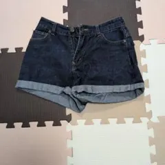 ダークブルー デニム ショートパンツ Mサイズ