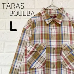 TARAS BOULBA チェック柄　長袖シャツ L 大きめ　ゆったり