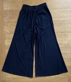 【お値下げ】UNIQLO ネイビー ワイドパンツ Sサイズ