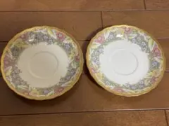 NARUMI ナルミ プレート 2枚セット 花柄 金彩
