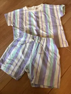 ストライプ柄 Tシャツとショートパンツ セット 90cm