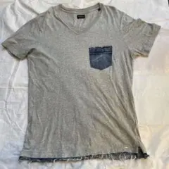 DIESEL Vネック Tシャツ デニムポケット Mサイズ ディーゼルのサムネイル
