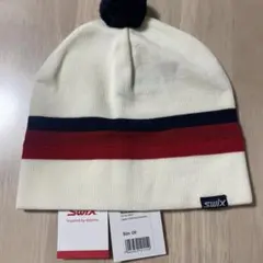 Swix ポンポン付きストライプ帽子 OS
