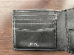 SHIPS イタリアンレザー 二つ折り財布 ブラックのサムネイル