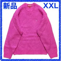 シュプリームスモールボックスロゴワッフルセーター ピンクL se1459r 