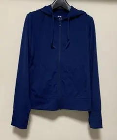 UNIQLO エアリズムUVカットメッシュパーカー ネイビー　M