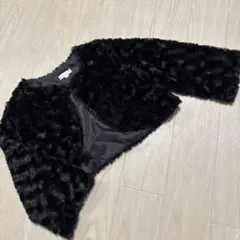 キャサリンコテージ 黒ファーボレロジャケット S