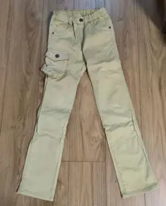 F.O.KIDS 140 ベージュ ロングパンツ サイドポケット