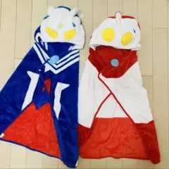 ウルトラマン、ウルトラマンゼロ　フード付きフリースケープ
