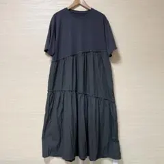 【新品タグ付】ティアードワンピース 半袖 大きいサイズ
