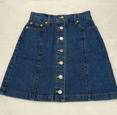 デニム　スカート　ミニ丈　ミニスカート　ボタン　INGNI　イング