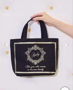 Rady ミニトートバッグ ブラック×ゴールドのサムネイル