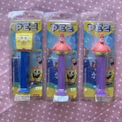 未使用　スポンジボブ PEZ ペッツ　3コセット