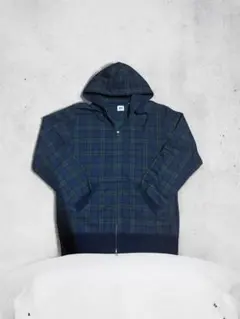 チェック柄パーカー