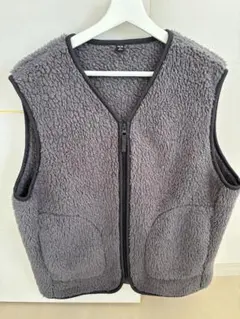 UNIQLO ボアフリースベスト XL グレー