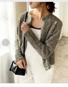 新品未使用　スピックアンドスパン　ラメニットカーディガン☆