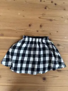 GLOBAL WORK 黒白チェック スカート