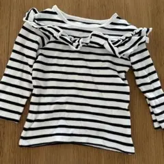 ボーダー フリル Tシャツ 90サイズ