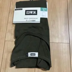 EDWIN メンズ タンクトップ ワッフル素材 カーキ Lのサムネイル