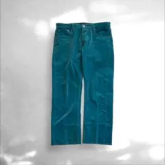 コーデュロイパンツ ストレート ブルー グリーン