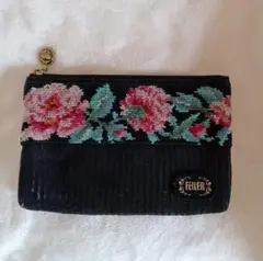 FELLER 刺繍ポーチ 黒
