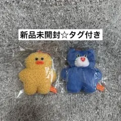 モジョジョジョ mojojojo マスコットぬいぐるみ7　青ねこ　ひよこ　セット