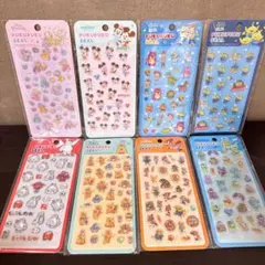 国内正規品 ディズニー 硬いぷくぷくシール　8点セット