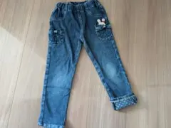 ミキハウス100 刺繍デニムパンツ