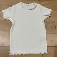 イオン/トップバリュ リブTシャツ 白 110サイズのサムネイル