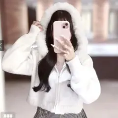 フードファーニットパーカー[an1497]