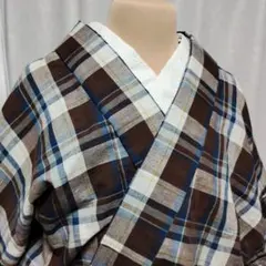 超美品 綿 本染浴衣 夏物 浴衣 159裄66.5 濃紺 青 菖蒲 点染 - メルカリ