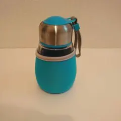 ​【新品未使用】カバー付 ガラスボトル 400ml 水筒 マイボトル ブルーのサムネイル