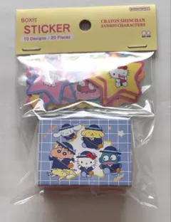 ボックス付きステッカー/クレヨンしんちゃん×サンリオキャラクターズ/①