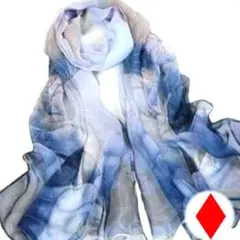 ●ストール　レディース　大判　青　花柄　春服　結婚式　ブランド　オケージョン