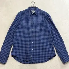 フランク&アイリーン　DON　ネルシャツ　チェック柄　L相当　ユニセックス　青