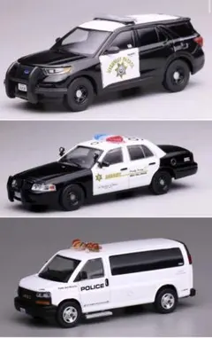 596 ロサンゼルス　パトカー　3台セット　ミニカー　LAPD LASD CHP 596 ロサンゼルス パトカー 3台セット ミニカー LAPD LASD CHP - メルカリ