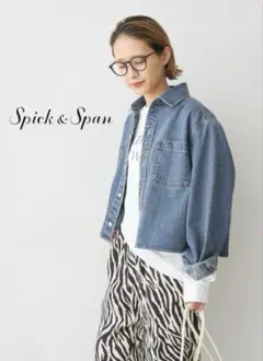 【美品】スピックアンドスパン ショートデニムシャツ 24SSモデル