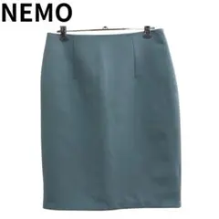 NEMO タイトスカート 青 きれいめ 背面スリット入 シンプル 爽やか