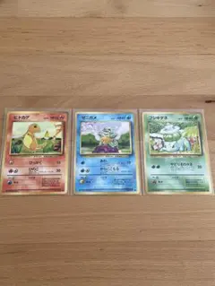 ポケモンカード 旧裏 ヒトカゲ ゼニガメ フシギダネ 3枚セット