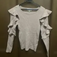 【4/24まで】 JILL STUART フリルニット長袖ピンク