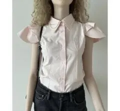 ÉPINE PARIS pearl blouse baby pink epineのサムネイル