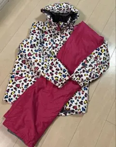 スノーボードウェア　スキーウェア　ヒョウ柄　ピンク　サイズ13