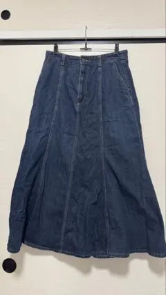 GU デニムロングスカート マーメイドスカート インディゴ Lサイズ