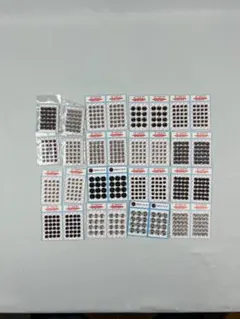 スナップボタンセット 黒 銀色 合計32枚